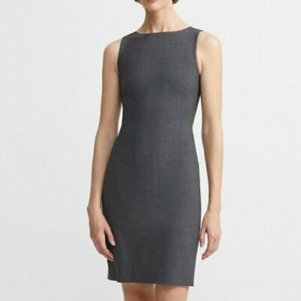 Theory Charcoal Grey Pinstripe Betty Dress Sz 12